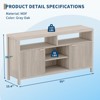Fluted TV Stand for 65" TV, Mid-Century Modern Entertainment Center with Storage, Slim Wood Media Console Table for Living Room, Bedroom, Apartment - 2 of 4