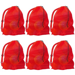 GSE 30"x40" Extra Large Mesh Sports Ball Equipment Drawstring Bag with Adjustable Shoulder Strap for Soccer, Basketball, Volleyball, Gym - 1 of 4