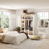 FUFU&GAGA Wardrobe Display Cabinet Armoire with LED Lights and Glass Doors - 3 of 4