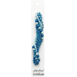 Crystal Lane DIY 5 Twisted Pearls & Crystal Bead Strands Brunnera Blue Beads - 1 of 1