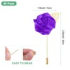 Unique Bargains Ribbon Alloy Outdoor Wedding Rose Flower Lapel Pin 48 Pcs - 3 of 4