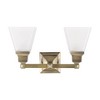 Livex Lighting Mission 2 - Light Vanity in  Antique Brass - 4 of 4