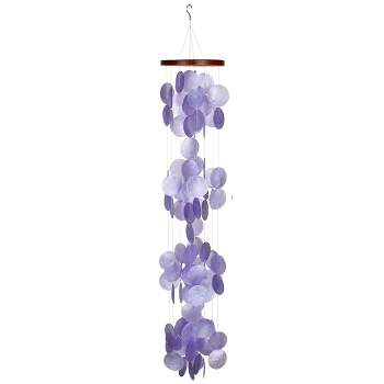 Woodstock Wind Chimes Asli Arts® Collection, Capiz Waterfall, 40'' Wind Chime, Windchimes For Outdoor Garden and Patio