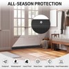 Unique Bargains Aluminum Nylon Door Brush Bottom Sweeps 35.46" x 2.68" Black 2 Pcs - 4 of 4