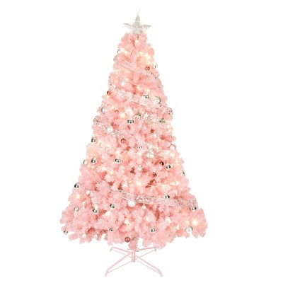 Artificial Christmas Tree, Unlit Pine DIY Tree with Sturdy Metal Stand for Indoor and Outdoor Christmas Decoration, Home, Office,Party, Xmas Decor
