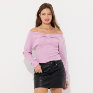 Women's Long Sleeve Off the Shoulder Top - Wild Fable™ - 1 of 4