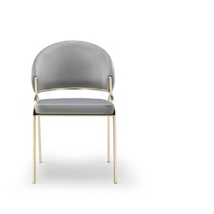 NicBex Modern Accent Chair with Metal Legs, Velvet Contemporary Desk Chair, Living Room Chair for Office, Home, Small Spaces - 1 of 4