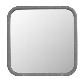 Sofie 23.62"x23.62" Decorative Wall Mirrors With Square PU Covered MDF Framed Mirror-The Pop Home