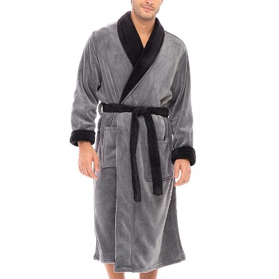 Adr Mens Robe Plush Velour, Warm Winter Mens Bath Robe, Soft Cozy ...