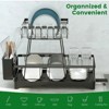 2 Tier Dish Racks for Kitchen Counter, Stainless Steel Dish Drying Rack with Drainboard, Detachable Dish Drainers with Utensil Holder, Cup Holder - 3 of 4
