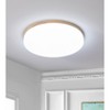 Dewdrop Scandinavian LED Flush Mount Ceiling Light 3-Light 2700LM Adjustable Brightness Wood Look Fixture for Living Room ETL - 4 of 4