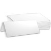 Hamilco Blank Tent Name Place Table Cards 3 1/2" x 11" Folded Card Stock - White Cardstock Paper 80lb Cover - 100 Pack - 2 of 4