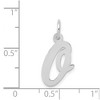 Black Bow Jewelry 14k White Gold, Madison Collection, Medium Script Initial Pendant A-W - 4 of 4