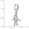 Black Bow Jewelry Sterling Silver West Virginia Mountaineers NCAA Bead Charm - 3 of 4