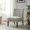 Lycvki Pattern Fabric Upholstered Accent Chair with Wood Legs - 3 of 4