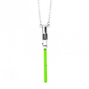 Adult Star Wars Green Light Saber Pendant Necklace - 1 of 2