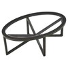 NicBex Modern Oval Wooden Coffee Table with Glass Top for Living Room and Office - 4 of 4