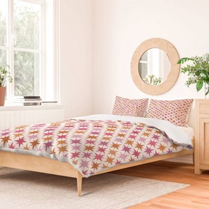 Deny Designs Full/Queen Colour Poems Starry Multicolor Duvet Cover and Pillow Sham Orange - 1 of 4