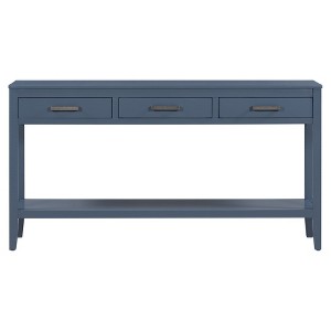 YOOCOZZ Minimalist Console Table & Entryway Table & Side Table with Three Drawers and One Open Shelf - 1 of 4