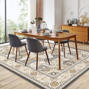 Nasitip Area Rugs,Washable Rugs Floor Carpet, Vintage Rugs for High Traffic Areas,  Non-Slip Rug for Dining Room Office Home Decor - 1 of 4