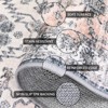 Washable Rug 8x10 - Vintage Traditional Floor Cover, Thin Retro Kitchen, Indoor Distressed, Non Slip Carpet, Floral Print Mat, for Living Room - 3 of 4