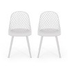 Christopher Knight Home Lily Outdoor Modern Resin Dining Chairs (Set of 2) - 2 of 4
