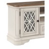 Acme Furniture 64" Florian Tv Stand and Console Oak and Antique White Finish: Entertainment Center with Storage, No Assembly Required - 3 of 4