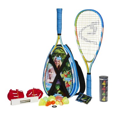 Speedminton Outdoor S700 Badminton Set with Aluminum Rackets, Portable Court, Racket Bag, and Shuttlecocks for Beach, Park, and Backyard