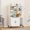 Cat Litter Box Cabinet, Hidden Litter Box Enclosure with Four-Layer Storage Rack - 2 of 4