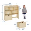 Toy Storage Organizer with 2 Movable Drawers, Toy Organizer with 5 Open Cubbies, Multifunctional Floor Storage Chest for Playroom - 2 of 4