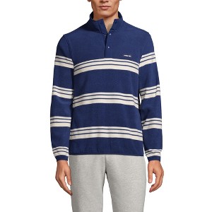 Lands' End Men's Heritage Fleece Snap Neck Pullover Top - 1 of 4