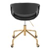 LumiSource Curvo Upholstered 4-Stars Task Chair PU - 4 of 4