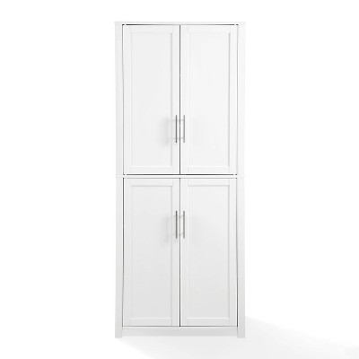 Savannah White Tall Kitchen Pantry with Adjustable Shelving