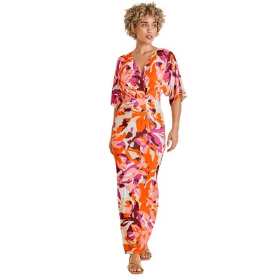 VENUS Womens Drape Sleeve Maxi Dress
