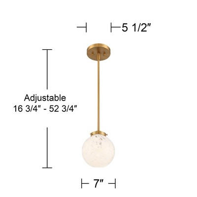 Gold Glass Mini Pendant Light with Art Globe Shade