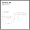 NicBex Modern 5-Piece Square Dining Set for 4, Wooden Kitchen Table Set with 4 Fabric Upholstered Dining Chairs for Dining Room, Kitchen - 4 of 4