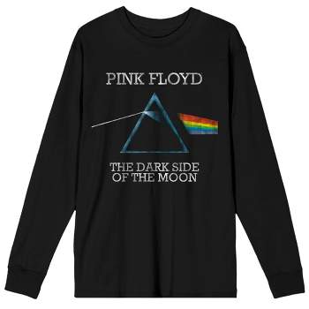 Pink Floyd The Dark Side Of The Moon Crew Neck Long Sleeve Men's Black Tee