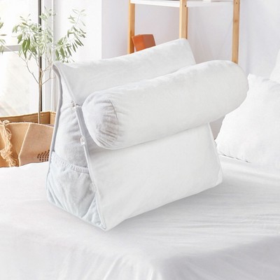 Cheer Collection Wedge Shaped Reading and TV Pillow with Adjustable Bolster