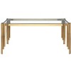 NicBex Modern Rectangle/Round Dining Table for 6 Seaters,Kitchen Table with Tempered Glass Tabletop for Kitchen,Gold/Black Gold - 3 of 4