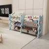 Dexmalle Kids Toy Storage Organizer with 12 Toy Bins and Bookshelf,Blue - 4 of 4
