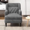 28.75"W Upholstered Accent Chair, Tufted Armchair for Living Room and Bedroom 4B -Christopher Knight Home - 2 of 4