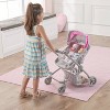 Voyage Twin Carriage Doll Stroller - Gray/Pink - 3 of 4
