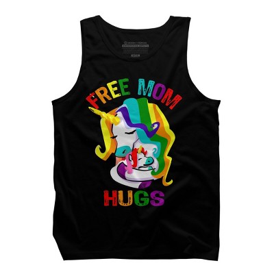 Adult Design By Humans Free Mom Hugs Unicorn Pride By Avocato Tank Top