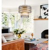 ALOADECOR 10-Light Glam And Modern Antique Gold Two-Tiered Handmade Glass Shade Chandelier 22" Classic Lighting Fixture - 2 of 4