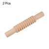Unique Bargains Crafts Baking Solid Non-Stick Wood Rolling Emboss Clay Roller 8.27" x 1.38" 2 Pcs - 3 of 4