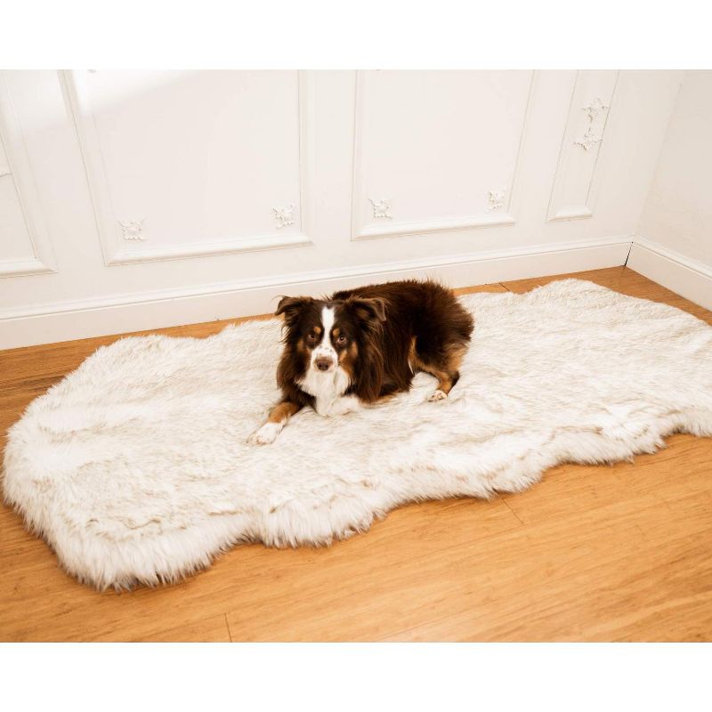 Paw Brands PupRug Runner Faux Fur Memory Foam Orthopedic Dog Bed (Zebra, One Size), 2 of 10