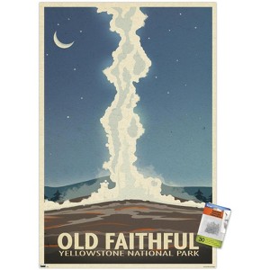 Trends International Old Red Truck - Old Faithful Unframed Wall Poster Prints - 1 of 4