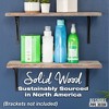 RESTORE Riverstone Grey 24 in. Live Edge Wood Shelf (Wood Only) by Pipe Decor - 2 of 4