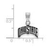 Black Bow Jewelry Sterling Silver Ohio State Buckeyes NCAA Small Pendant - 2 of 3