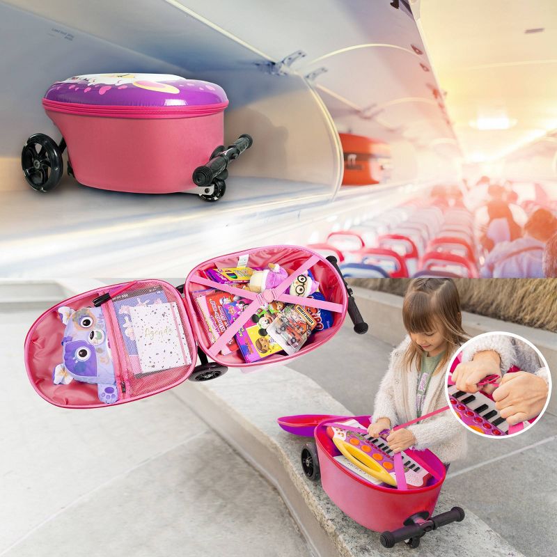 Kiddietotes Kids' Hardside Carry On Suitcase Scooter, 6 of 9